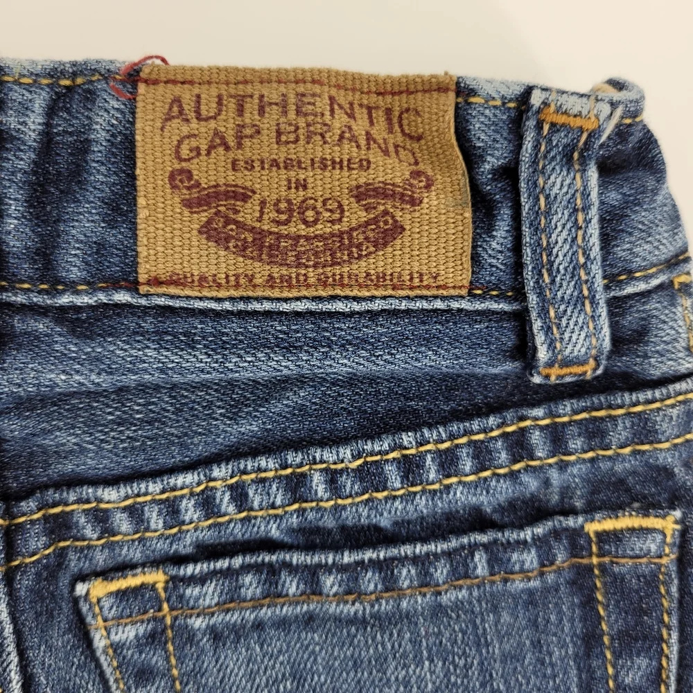 Gap Baby Toddler Jeans Size 2T Distressed Loose Fit Denim Adjustable Waist